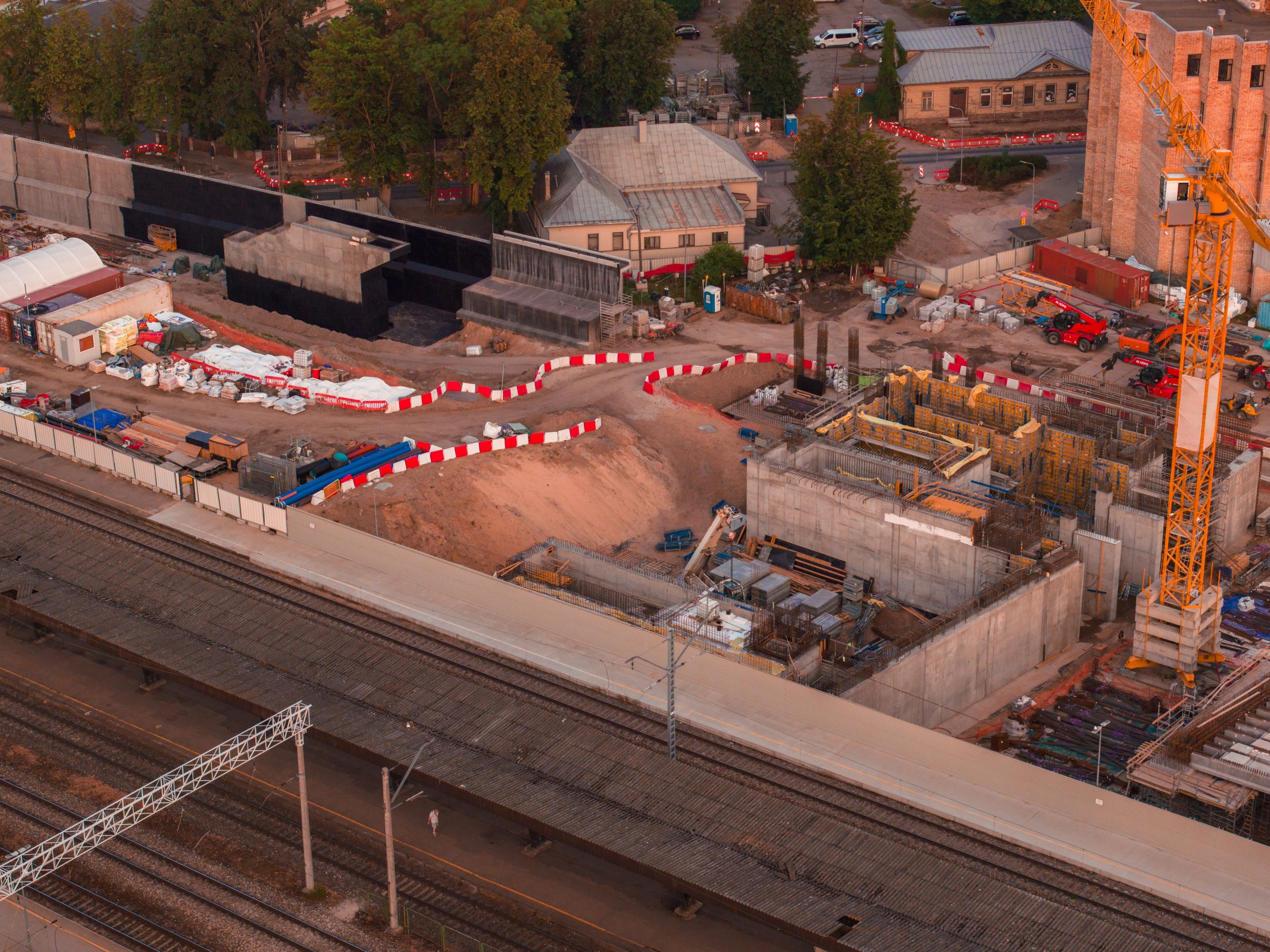 Rail Baltica construction site in Riga