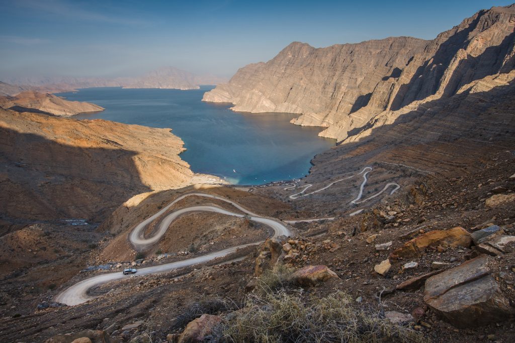 The Strait of Hormuz seen from Oman